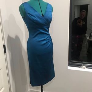 Blue Cocktail Dress Donna Ricco 4